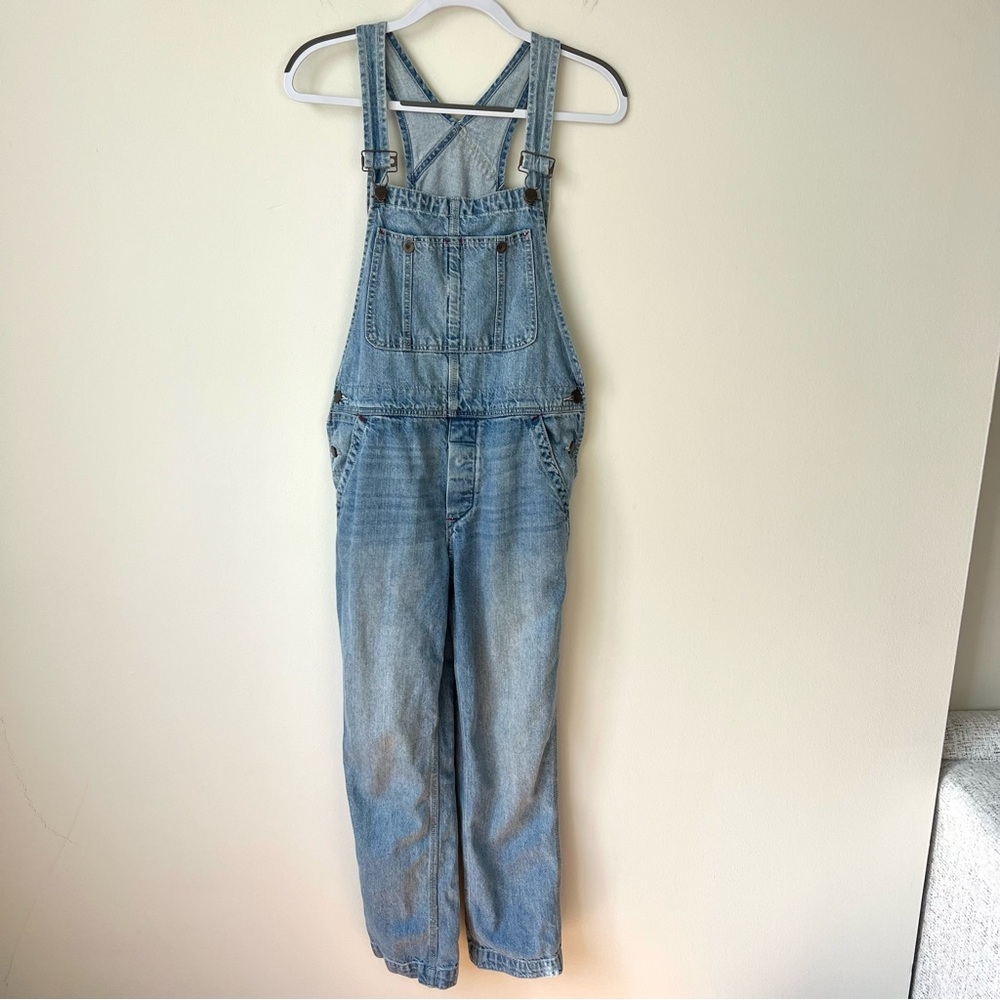Free People We The Free Boyfriend Slouchy Denim Overalls